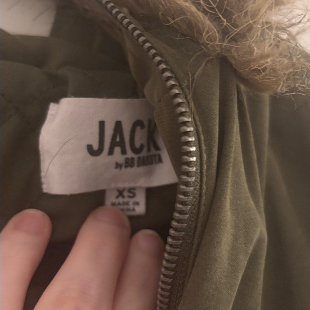 Jack by BB Dakota Call of the Wild Faux Fur Hood Jacket Size XS Oversized - Picture 4 of 6
